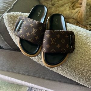 Louis Vuitton Dark Brown Monogram Sandals